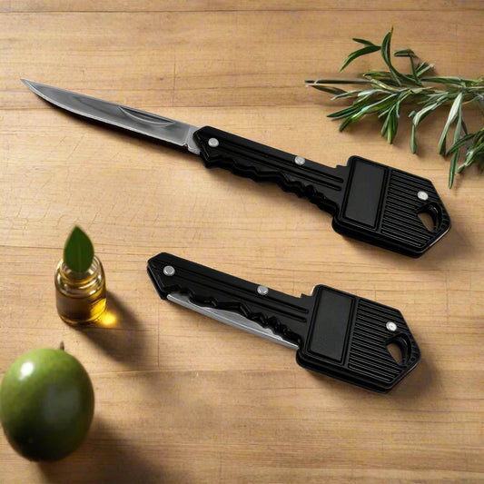 Folding Key Pocket Knife - Black