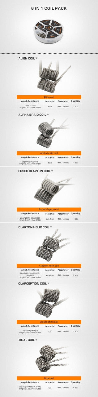 Geekvape 6 in 1 Coil Pack