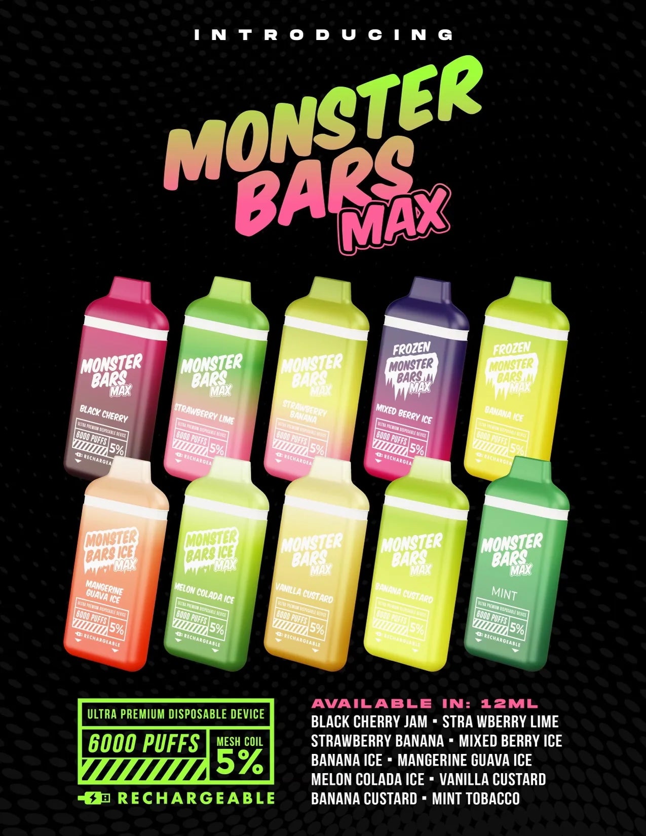 Monster Bar Max 6000