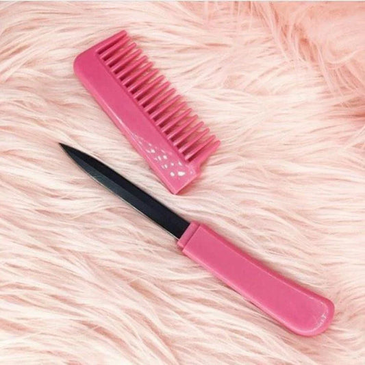 Lady's Pink Self Defense Comb Knife