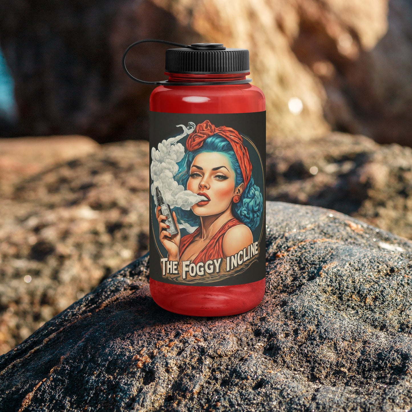 "Pinup" Wide Mouth Plastic Water Bottle